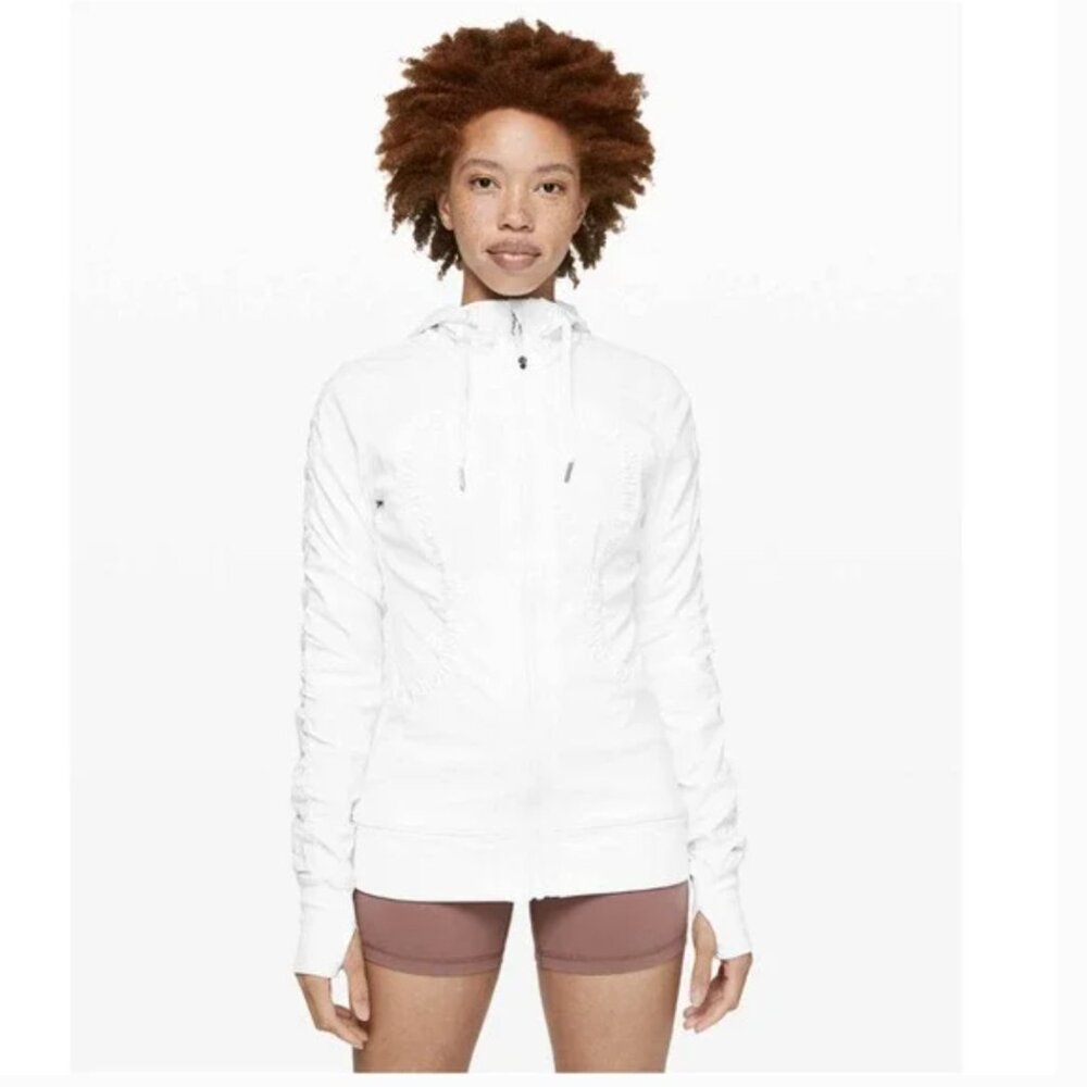 Lululemon Reversible Dance Studio III White Full Zip Jacket